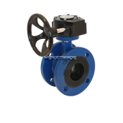 Butterfly valve double flange gearbox GGG40/Alubronze/NBR