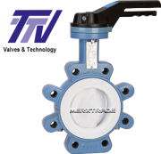 Butterfly valve LUG type lever excellence range GGG50/Stainless.st+Teflon/Teflon PN10/16