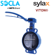 Vlinderklep tussenklem type Sylax met handgreep-nodulair / RVS316 / Viton-PN10/16