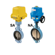 Butterfly valve wafer Electric actuated-230V-AC IP67 ATEX GGG50-Aluminium bronze-NBR