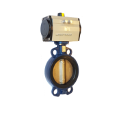 Butterfly valve wafer pneumatic double Acting GGG40/Aluminium Bronze/NBR PN10/16/JIS 10K/ANSI150#
