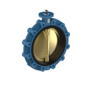 Butterfly valve LUG bare-shaft GGG40/alubronze/NBR PN10/16