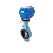 Electric acting butterfly valve 230V AC capacitor closing