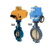 Butterfly valve wafer Electric actuated-230V/AC-GG25-St.St.NBR