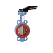 Butterfly valve wafertype lever GGG50/stainless steel/silicone PN16