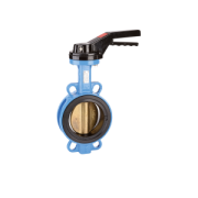Butterfly valve wafer type lever GGG40/Alubronze/NBR PN10/16