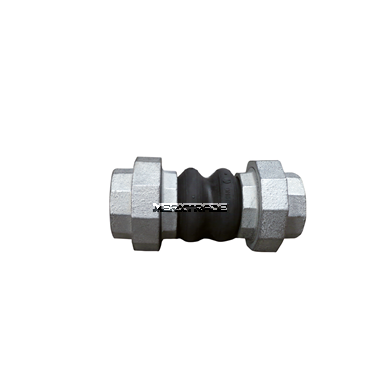 Compensator rubber EPDM 3-piece female coupling thread BSPT PN16 Compensator, bellows, wras, flexible, rubber, flanged, galvinized steel, PN16 flanged, industrial, Stenflex

