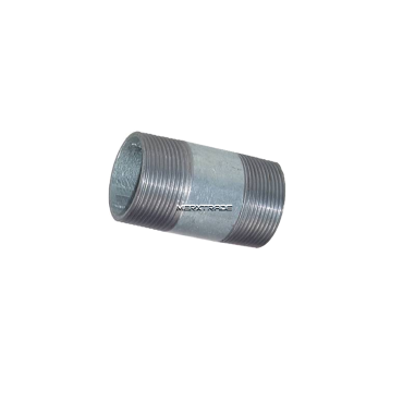 Pipe nipple threaded, pipe nipple steel, nippel pipe steel zink galvanised, BSP thread, DIN 2982, EN 10241