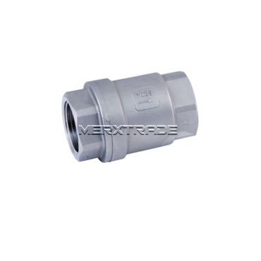 Check valve, spring valve, valve, check, spring, BSPP, threaded, ISO 228, stainless steel, SS 316, SS316, PN40, PN63, 40bar, 63 bar, CF8M, PTFE, RTFE