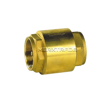 Check valve, spring, brass, female BSP, BSP, BSPP, PN25
