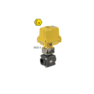 ball-valve-3piecebody-electric-actuator-230volt-atex-exd-iib-t4-explosion-proof-ip67, stainless steel,NPT, BSP, BSPP, SOCKET WELD, 