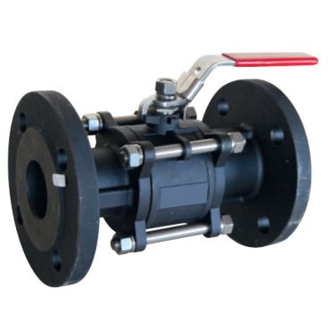 kogelkraan bolkraan kogelafsluiter 3 delig staal PN40 flenzen ball valve 3 piece flanges