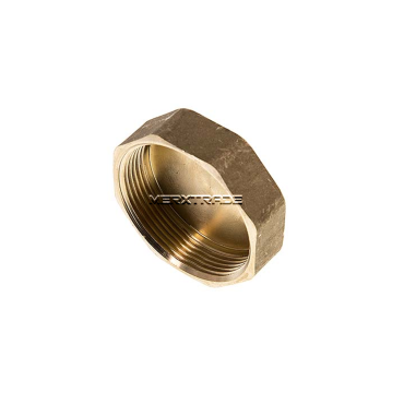 End cap hexagon, brass, female thread, 16bar, pluming, instalation, industry