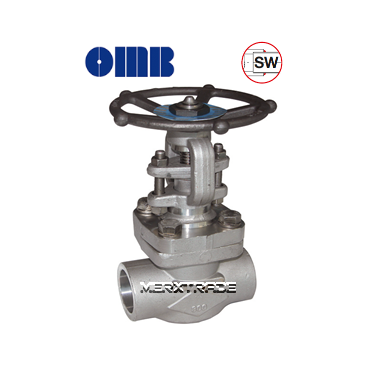 OMB schuifafsluiter roestvaststaal 800LBS soklas moflas draad NPT gate valve stainlesssteel inox socketweld trim10 1520