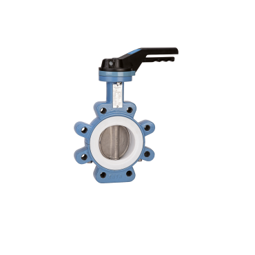 Vlinderklep lug type met draadgaten ptfe teflon zitting merk TTV Spanje hoge kwaliteit lange schacht Atex chemie vlinderklep, eriks, bray, ebro, crane, keystone,