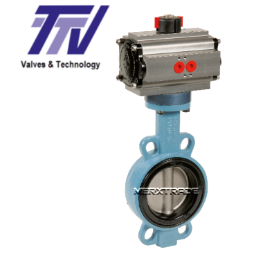 Vlinderklep TTV tussenklem pneumatische actuator butterfly valve excellence range pneumatic wafer 1150 1153 1152 1151 1147 1154 1141