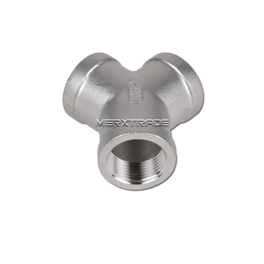 Equal Y piece |stainless steel 1.4408 │model Y | inox | thrad female BSPT | GF Piping