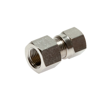 straight female threade cutting ring studed coupling |cuttingring coupling brass nickel │Parker |Volz | Voss