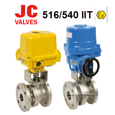 JC kogelkraan 3192  516IIT 540IIT staal 10054 PN16 PN40 Ball valve JC valves flanged steel Europe Eriks Electrisch ATEX