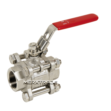 Kogelkraan draad driedelig 3 delig roestvaststaal RVS draad hangreep ball valve 3piece thread stainlesssteel inox BSP 790