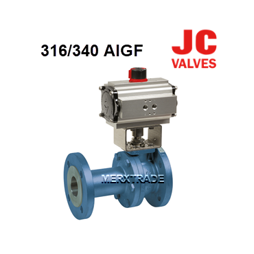 Ball valve JC AIGF 316 340 Flanged steel Pneumatic acting double 316AIGF 340AIGF Ball valve JC AIGF 316 340 Flanged steel Pneumatic acting double 316AIGF 340AIGF