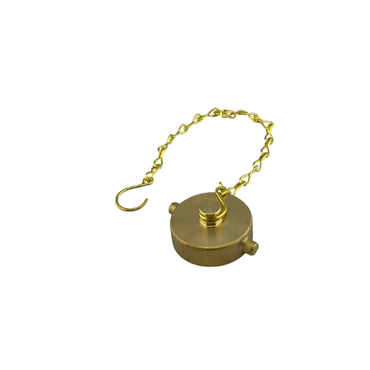 Closing cap lugged Brass / Brass chain / PTFE seal - BSP, drip cap lugged, 