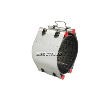 STRAUB Reparatie klem SCZ 2-delig huis 2-sluitbouten AISI 304 - NBR L=200mm, straub original reparatie koppeling met nbr zitting