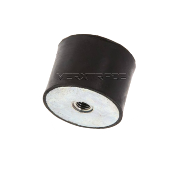 Trillingdemper NR 55° shore rubber 2 x draadinwendig, Trillingdemper rubber │Type A |Rubber NR55 shore |Staal verzinkt  | pompvoet demper, Trillingdemper rubber met draadeinden 2 zijdig, rubber NR55 shore. cilindrisch rubberdeel, depming voor pompen, flex