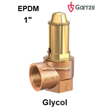 Veerbelaste veiligheid Goetze brons laaglichtend NBR rubber haaks type Eriks527 652 safety valve angle thrade female berluto EPDM DN25 glycol