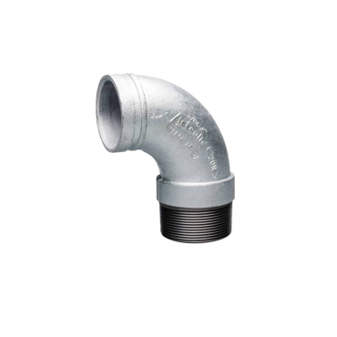 Victaulic style 18 elbow 90 degree angle groove x male thread ductile iron galvanised Victaulic style 18 elbow 90 degree angle groove x male thread ductile iron galvanised